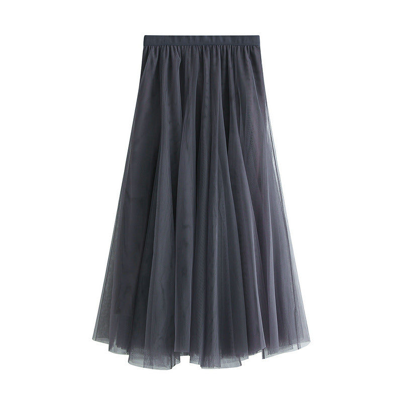 Long Midi Tulle Skirt