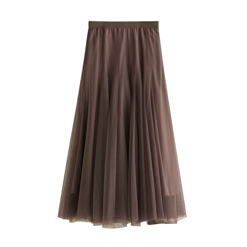 Long Midi Tulle Skirt
