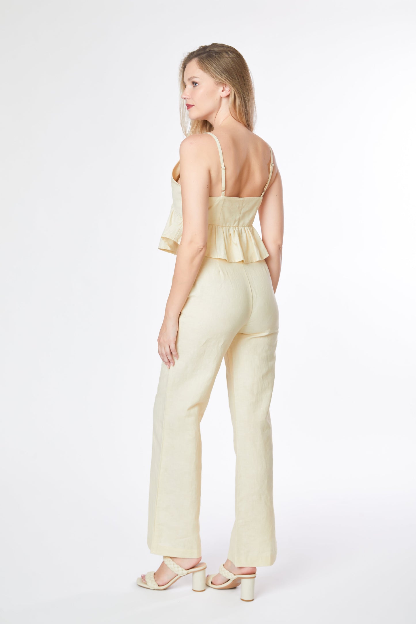 High Waisted Flare Pants-3