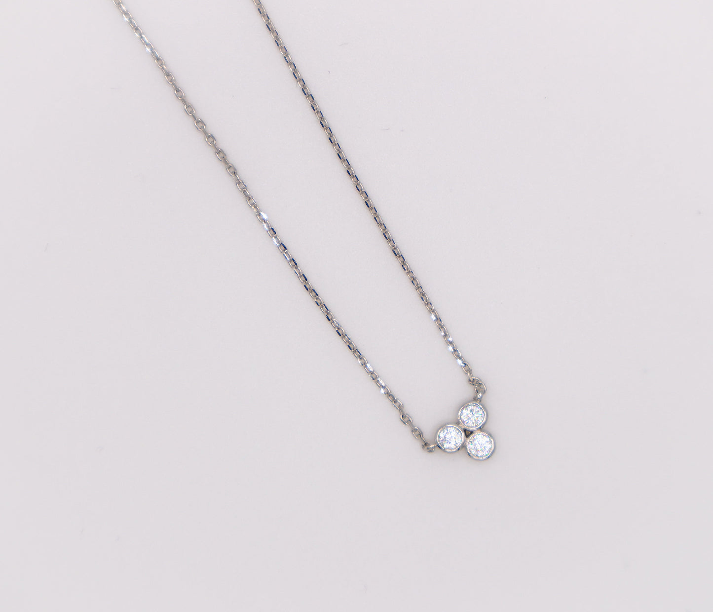 Trinity Diamond Sparkle Necklace-0