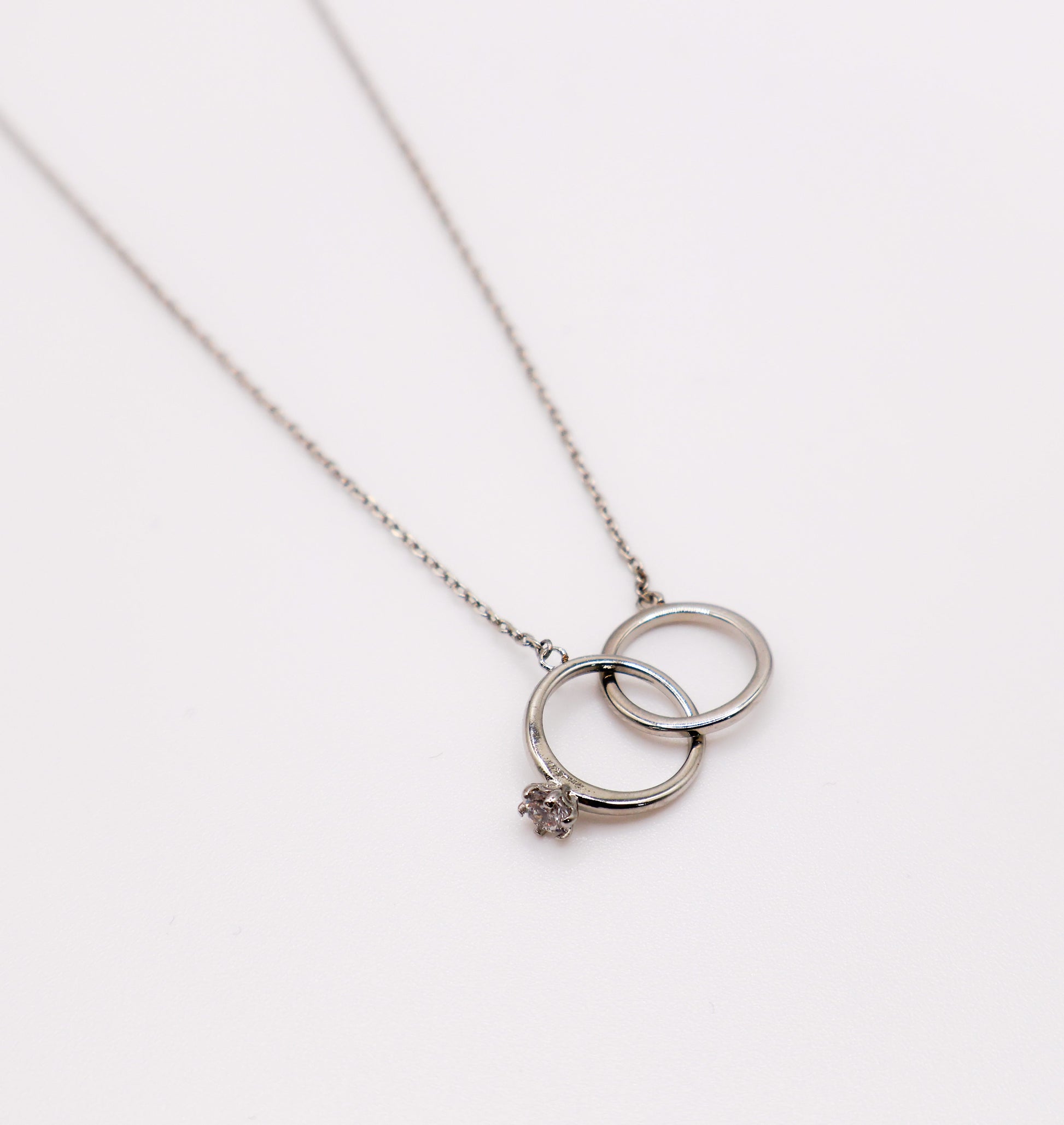 Eternal Embrace White Gold Necklace-1