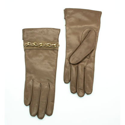 NAPPA LEATHER GLOVE WITH CHAIN BRACELET-1