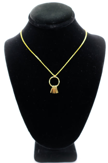 Golden Wind Chimes Pendant Necklace-1