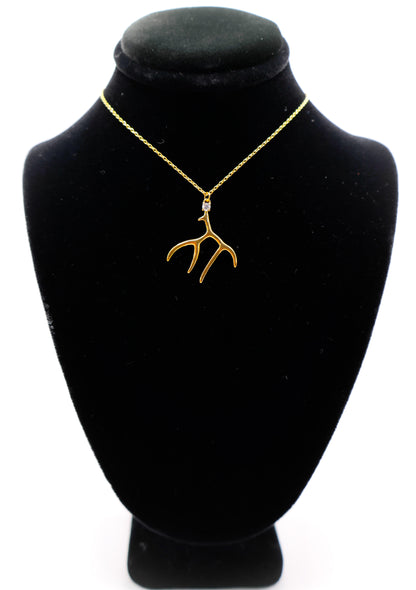 Golden Antler Elegance Necklace-1