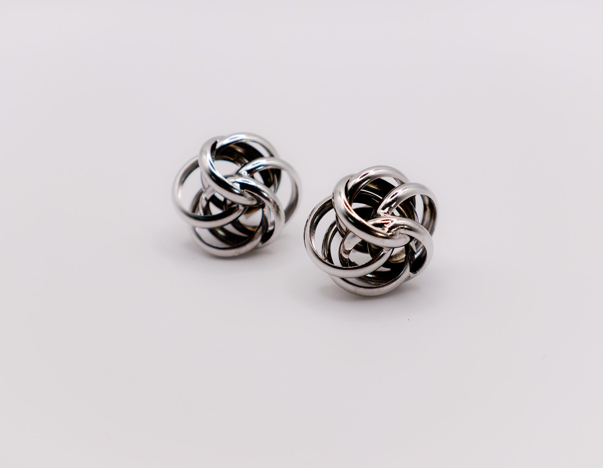 Italian Silver Floral Earrings-3