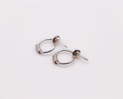 Italian Mini Sterling Silver Hoop Earrings-3