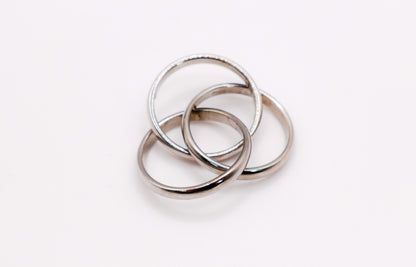 Trinity Silver Linked Ring Set-0