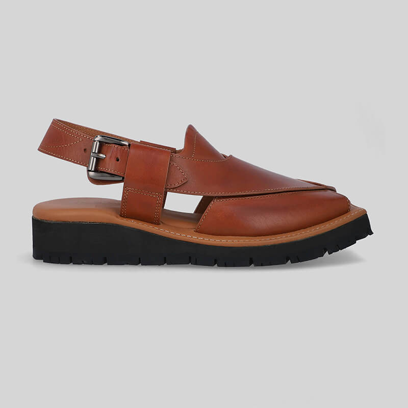 Mikaal C2R Mens Cowhide Rugged Leather Sandals Peshawari Chappal-6