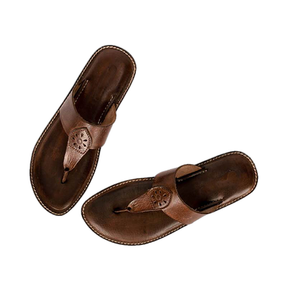 Evelyn Flat Leather Women Slippers-0