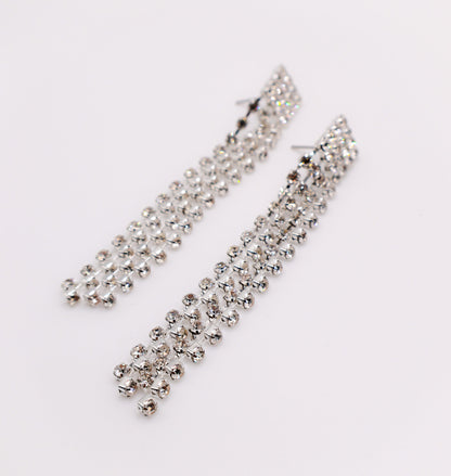 Dazzling Cascade Diamond Earrings-1