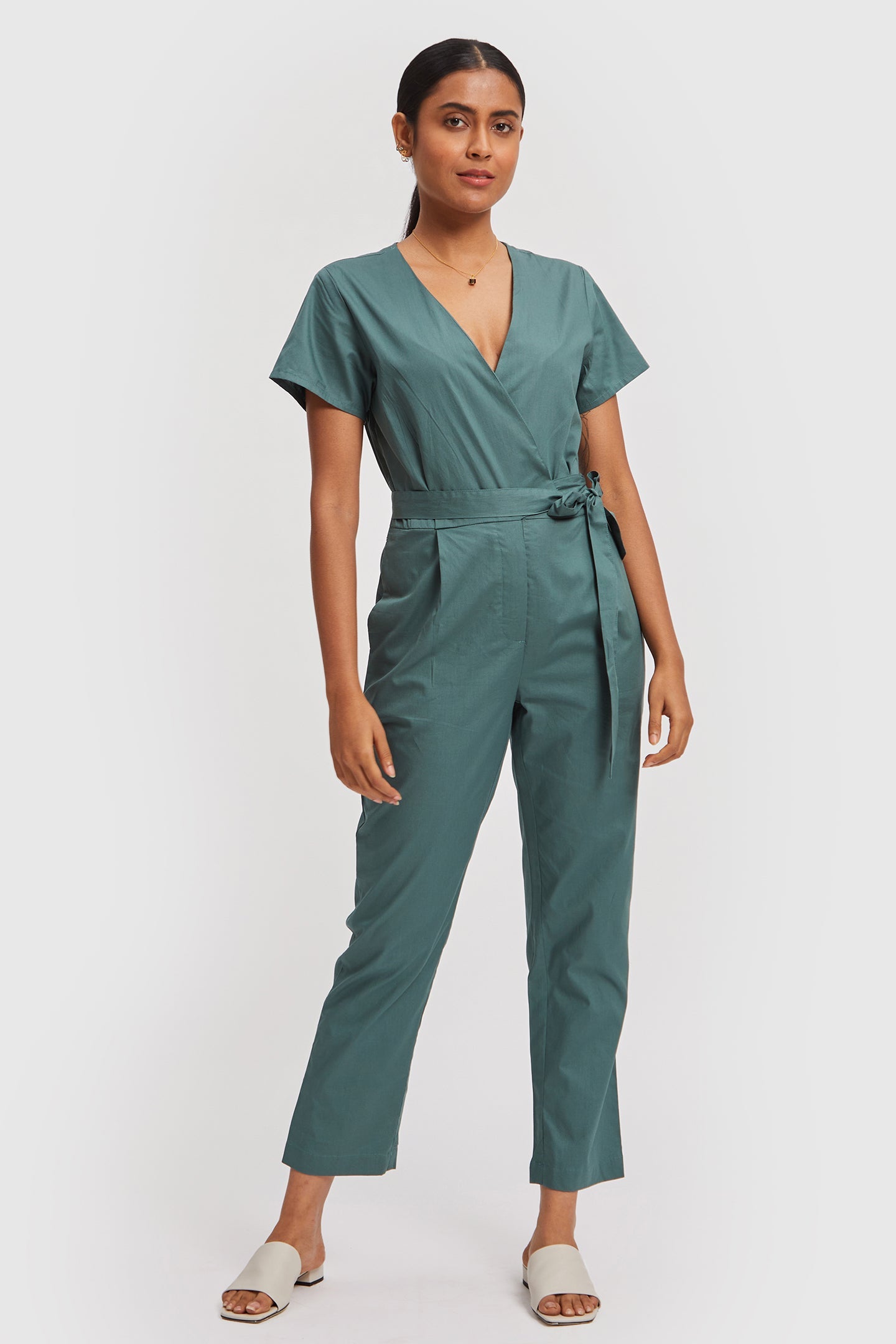 Cropped Wrap Jumpsuit-4