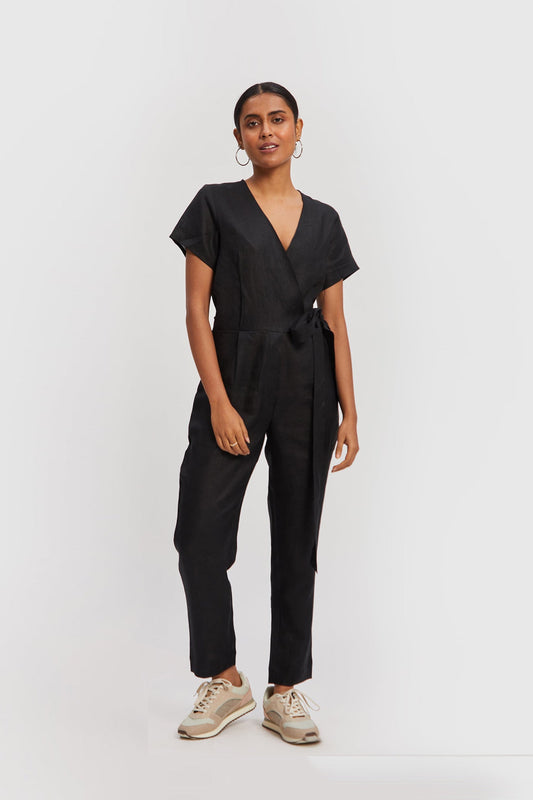 Cropped Wrap Jumpsuit-0