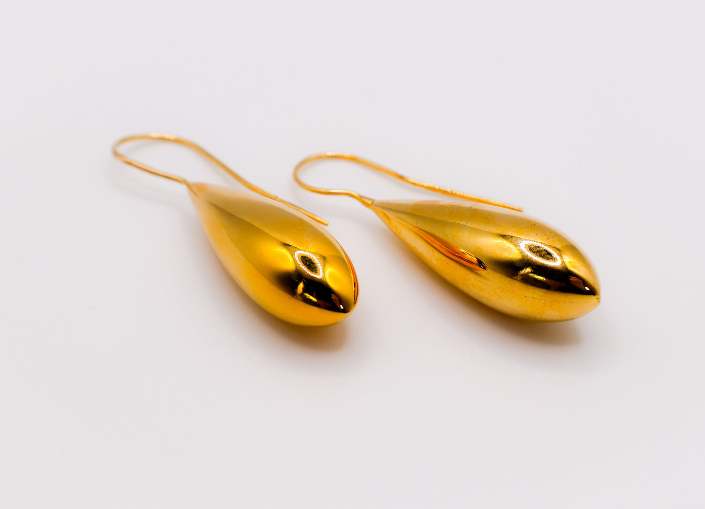 Italian Gilded Teardrop Statement Earrings-2