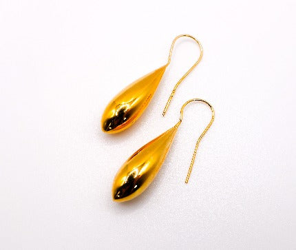 Italian Gilded Teardrop Statement Earrings-1