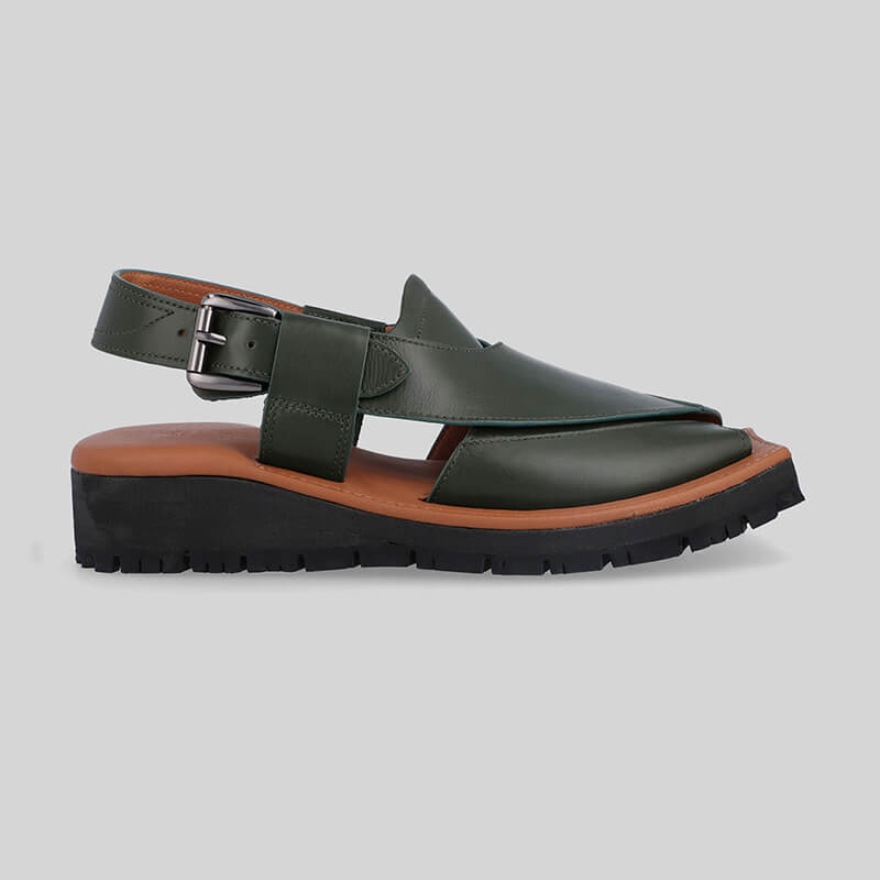 Mikaal C2R Mens Cowhide Rugged Leather Sandals Peshawari Chappal-4