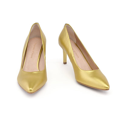 Golden Glamour - vegan 75mm heels-1