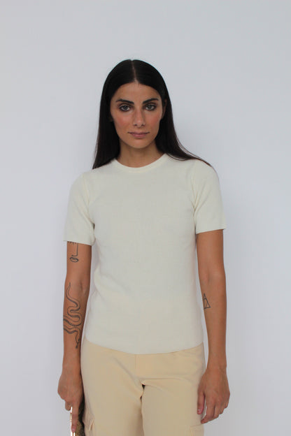 T-Shirt in maglia in misto Cashmere - Alba-3