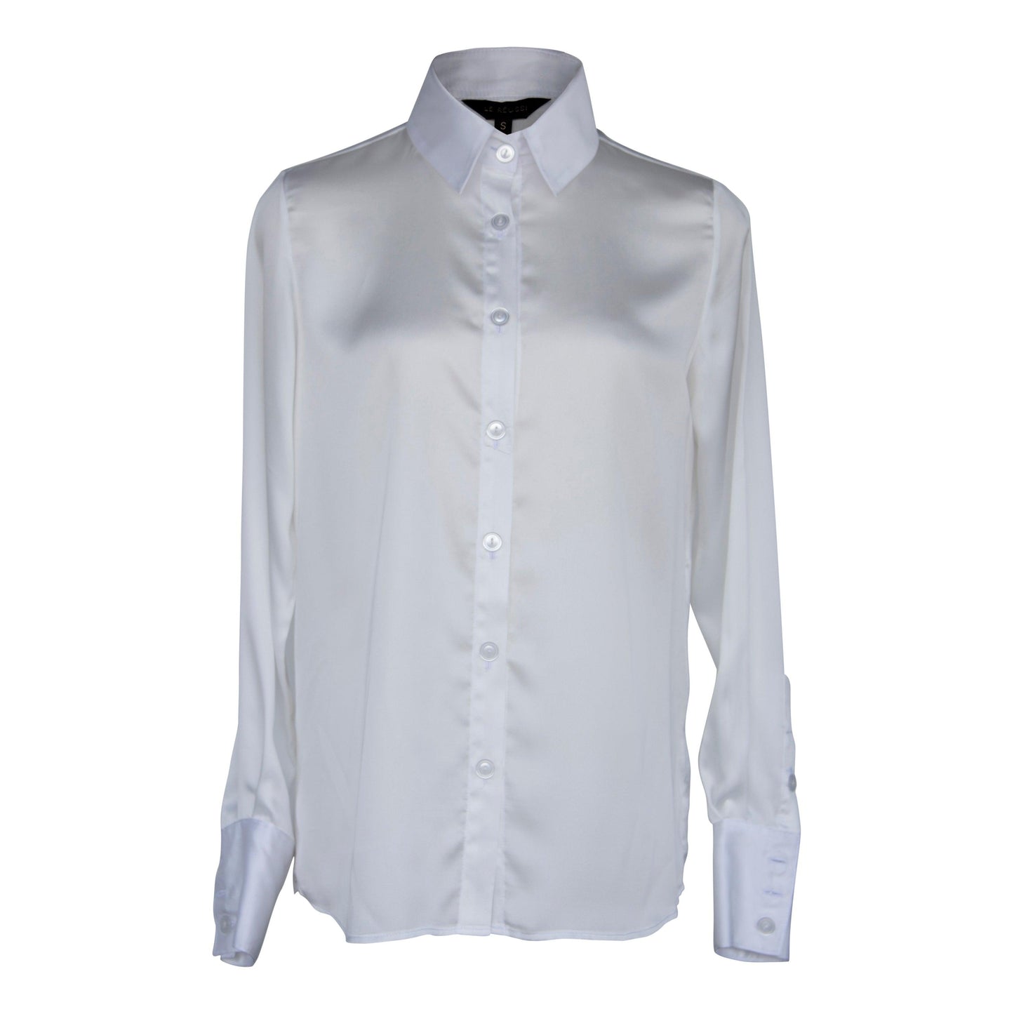 Elegance Silk Blouse in White-4