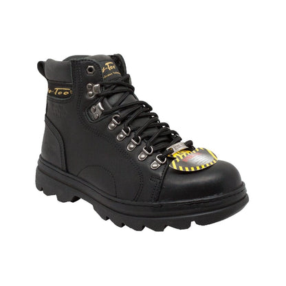 Men's 6" Black Steel Toe Hiker Leather Boots-1