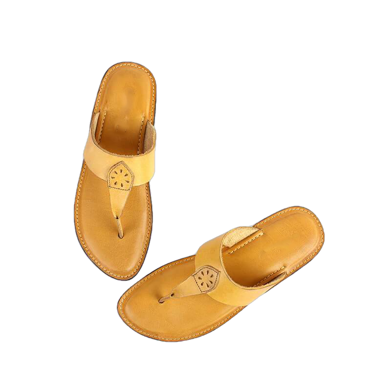 Evelyn Flat Leather Women Slippers-2