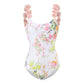 Backless Floral One Piece Swimsuit