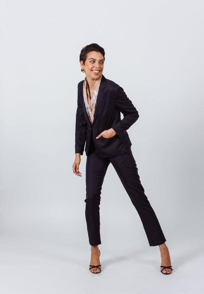 Tailoring Slim Pants in Navy Blue-1