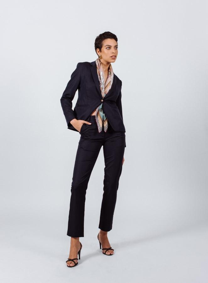 Tailoring Slim Pants in Navy Blue-3