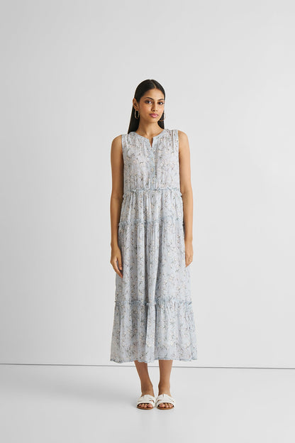 Perfect Resort Maxi Dress in Blue Florals-2