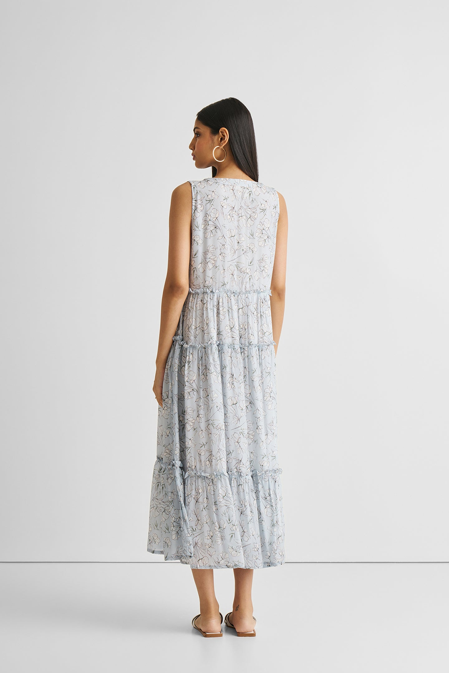 Perfect Resort Maxi Dress in Blue Florals-1