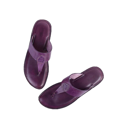 Evelyn Flat Leather Women Slippers-3