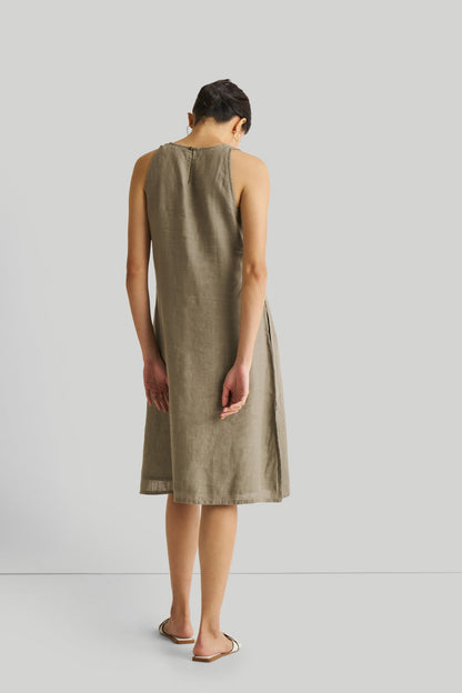 Reading Tea Leaves Dress in Dark Olive-1