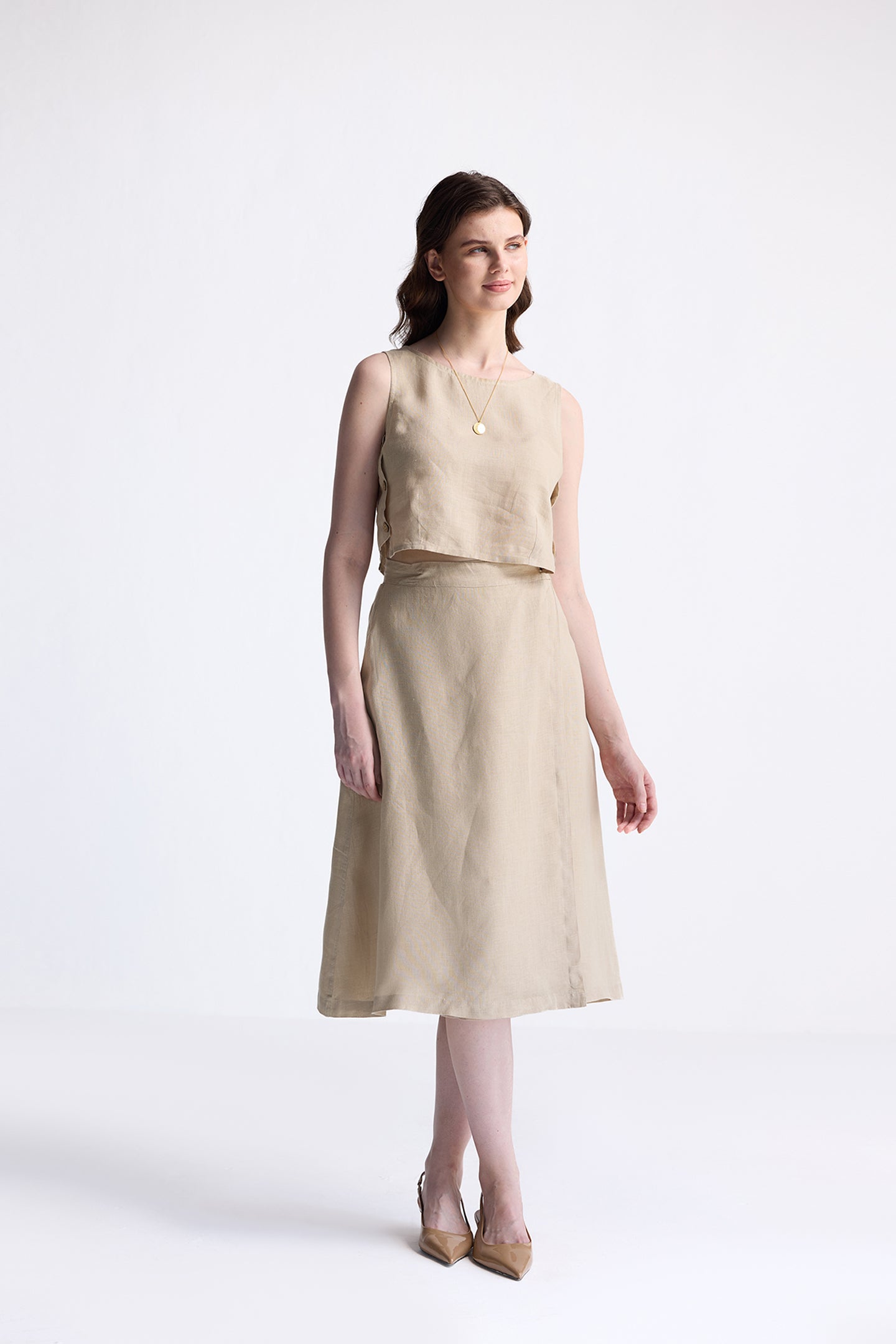 Breezy Summer Set in Neutral Beige-4