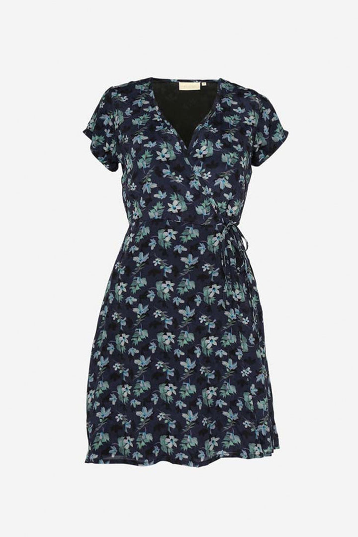 Short Wrap Dress Midnight Florals-4