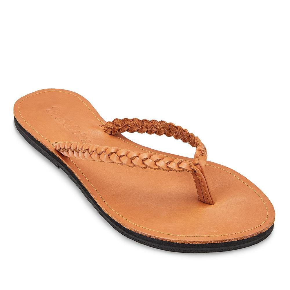 The Trenza Leather Flip Flop-0