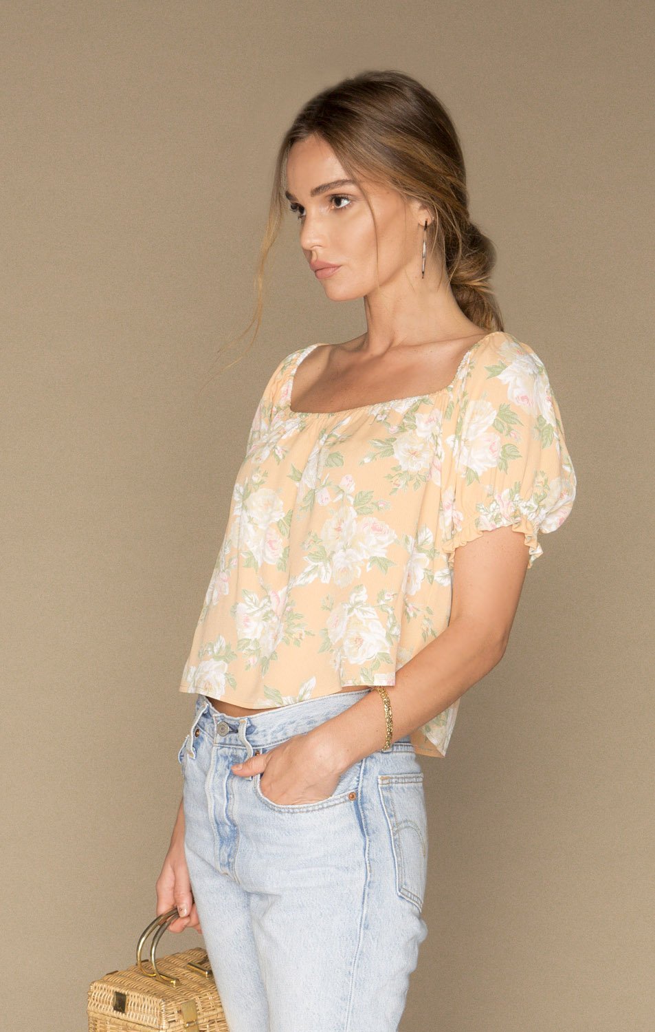 Bardot Blouse | Sherbert Floral-1