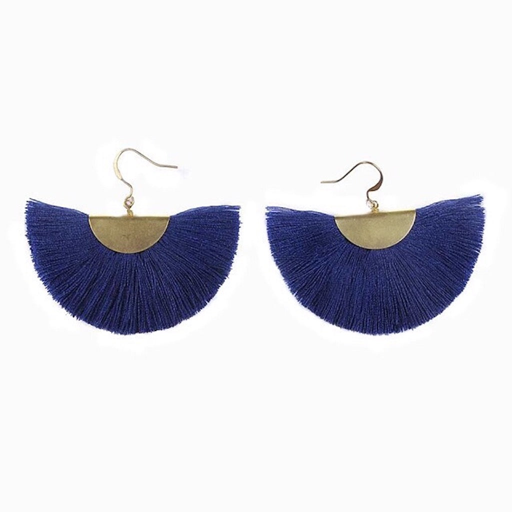 Half Moon Fan Earrings-1