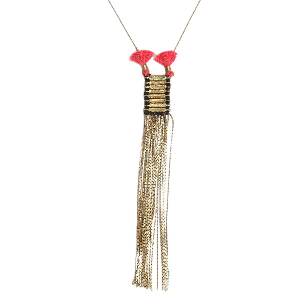 Double Tassel Necklace-0