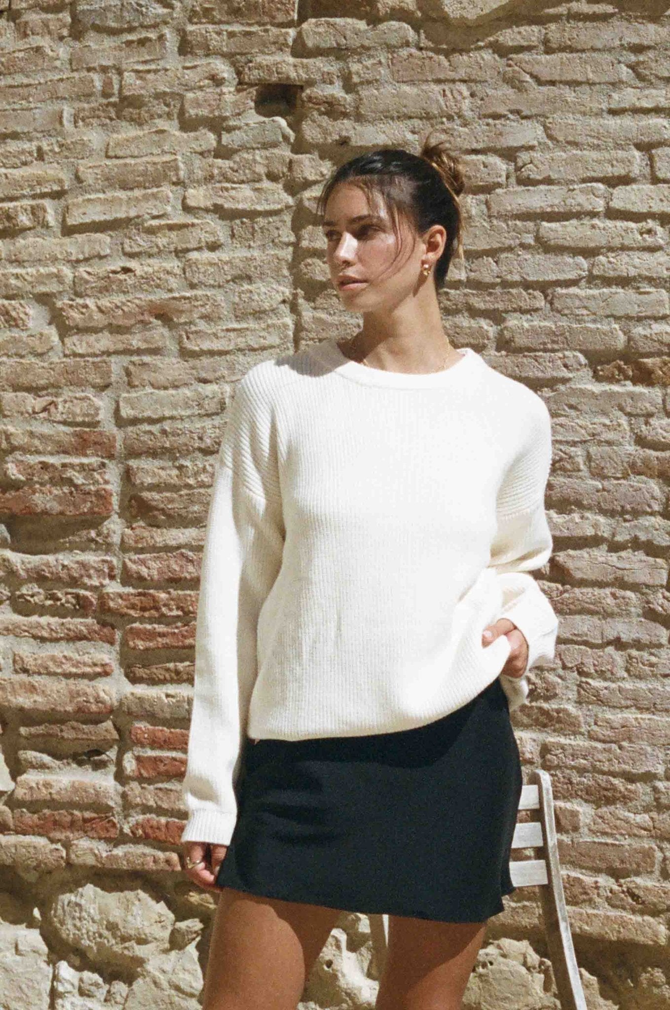 Charles Sweater - Ivory White-3