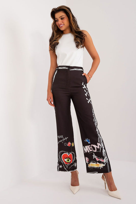 Graphic Print Palazzo Pants