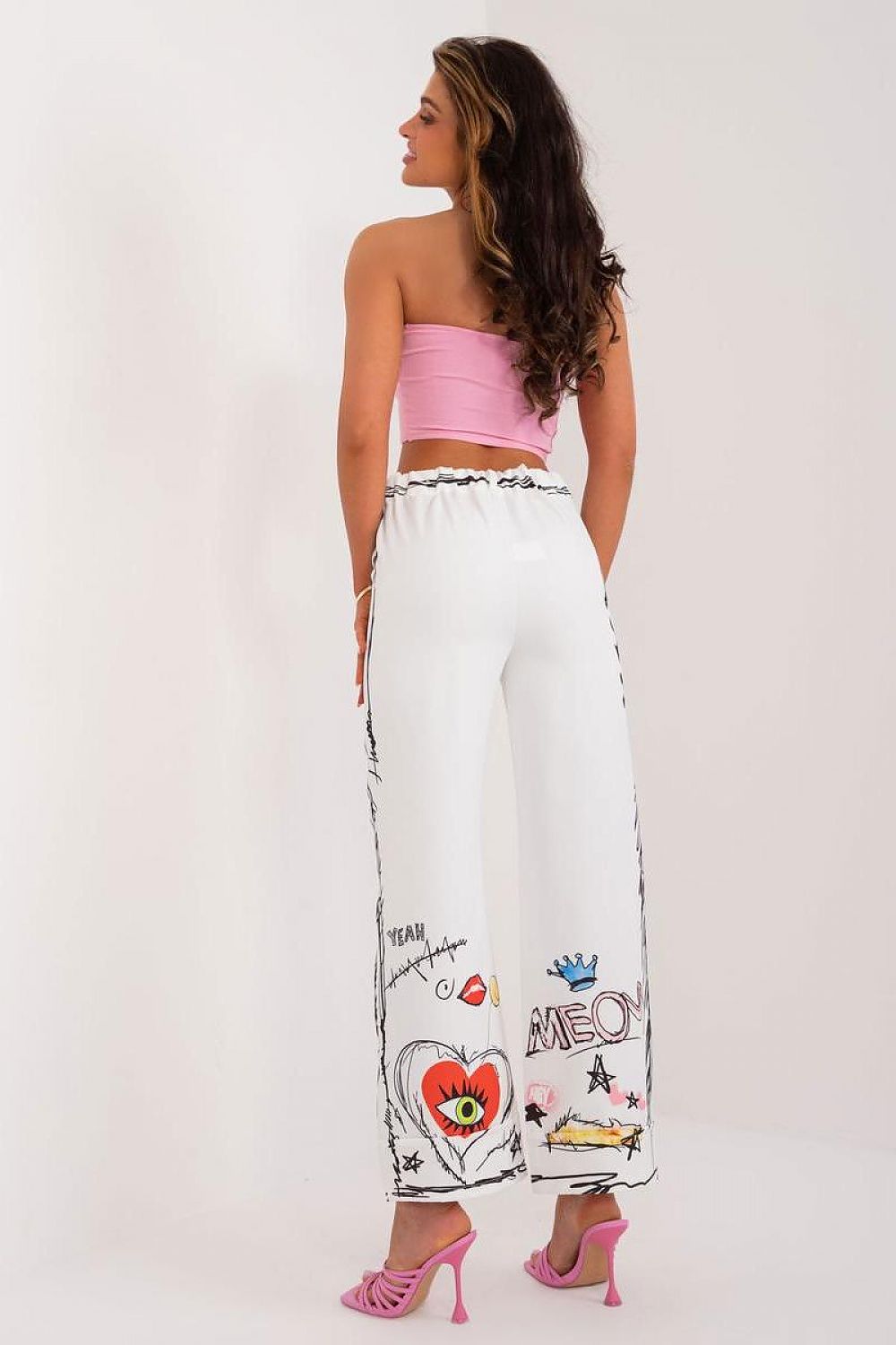 Graphic Print Palazzo Pants