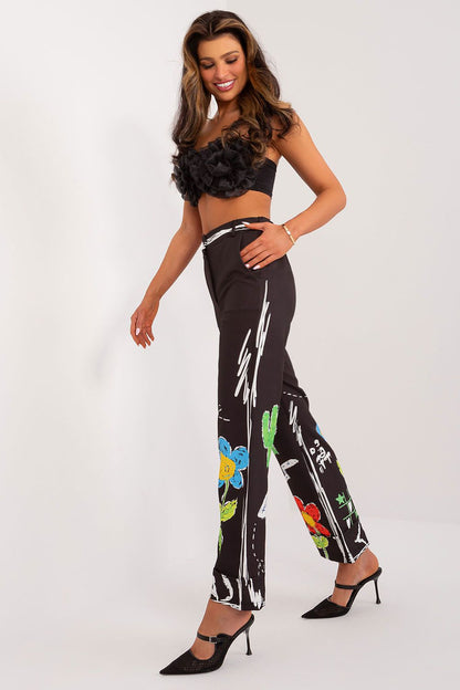 Graphic Print Palazzo Pants