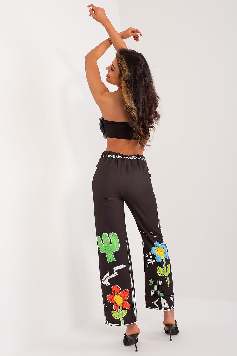 Graphic Print Palazzo Pants