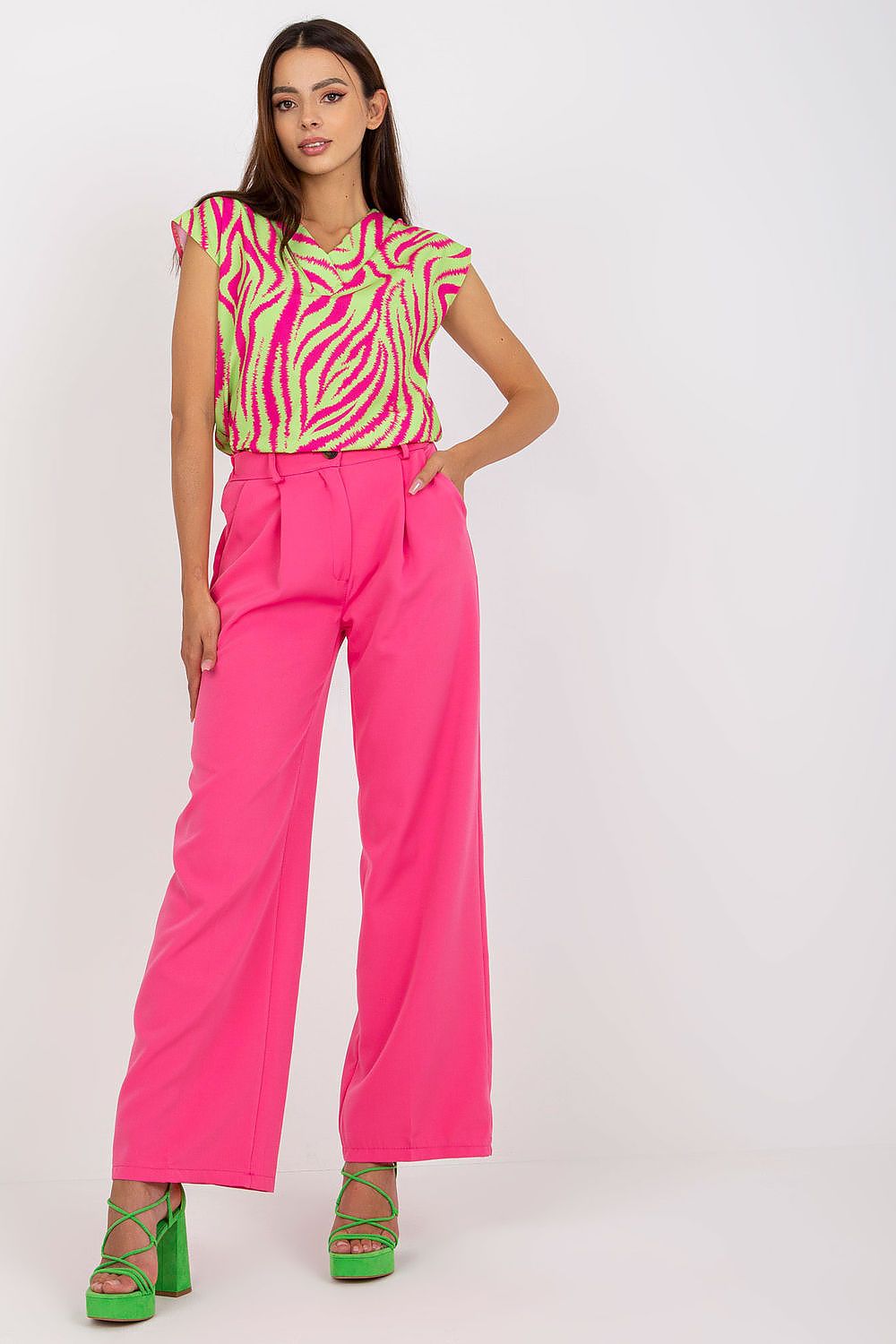 Classic Pleated High-Waisted Trousers