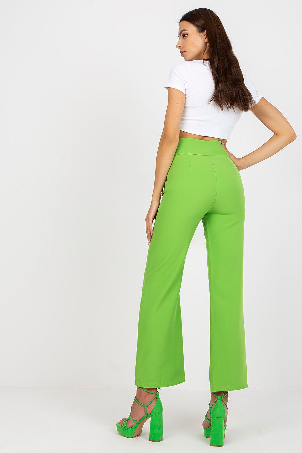 Nautical Buttoned High-Waisted Pants