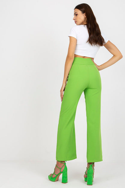 Nautical Buttoned High-Waisted Pants