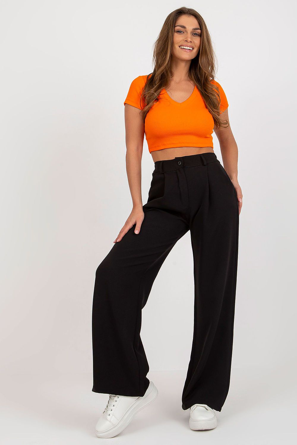 Classic Pleated High-Waisted Trousers