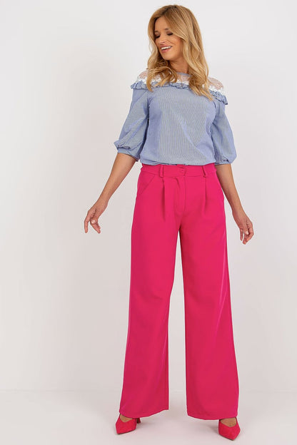 Classic Pleated High-Waisted Trousers