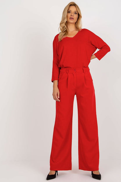 Classic Pleated High-Waisted Trousers