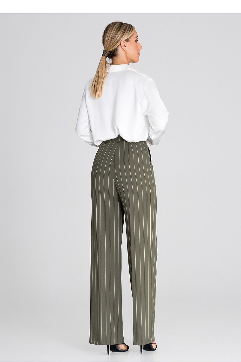 Classic High-Waisted Wide-Leg Trousers