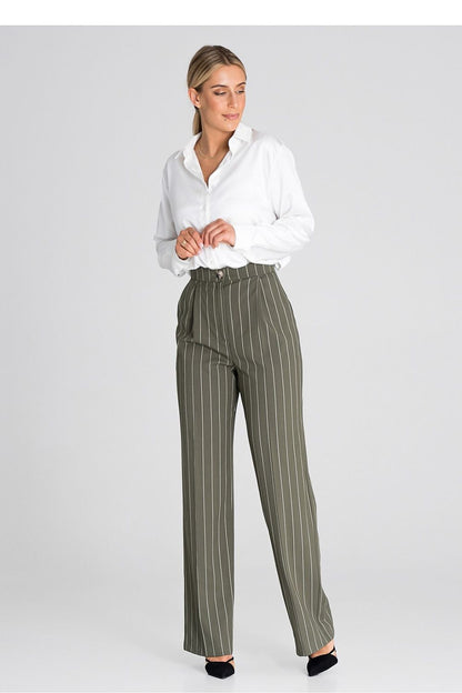 Classic High-Waisted Wide-Leg Trousers